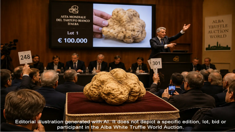 Vente aux enchères mondiale de Truffes blanches d'Alba : Histoire et records