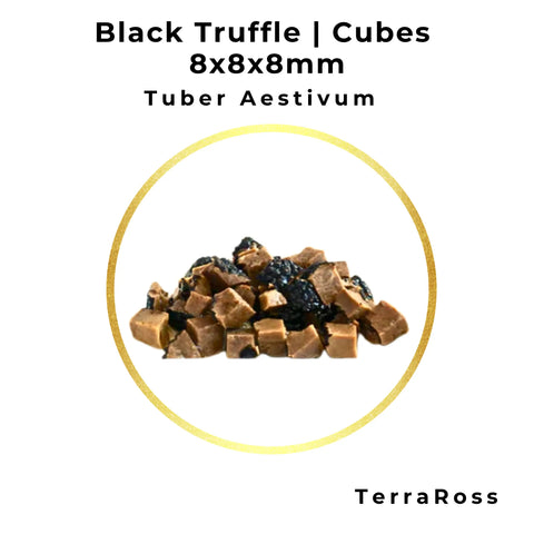 Black Truffle Cubes 8x8x8mm in Brine Terra Ross