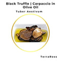 Tranches de carpaccio de truffe noire à l'huile d'olive pour cuisines professionnelles