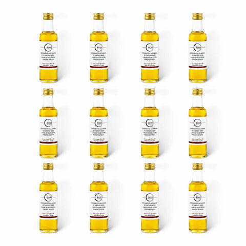 Douze 100 ml bouteilles d’huile d’Olive à la Truffe Noire avec 2% Tuber melanosporum arôme