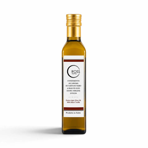 250 ml bouteille d’huile d’Olive à la Truffe Noire avec 2% Tuber melanosporum arôme