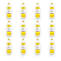 Lot de 16 bouteilles en plastique transparent contenant de l'huile d'olive extra vierge jaune doré infusée à la truffe noire