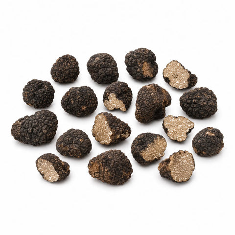 Petites truffes fraîches noires d'été coupées – Tuber aestivum Catégorie C  