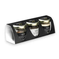 Coffret cadeau Trilogy Truffle avec huile de truffe noire et argentée en pots en verre aux couvercles dorés