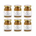 Six 500 g jars of mushroom-based White Tartufata sauce with 2% Tuber borchii