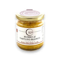 Pot de l’édition gastronomique au beurre de truffe blanche, avec couvercle et étiquette dorés, pour une saveur luxueuse